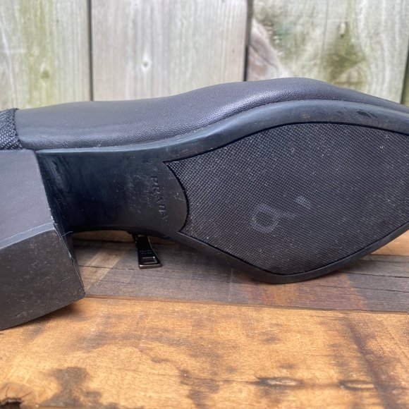 PRADA Calzature Donna Black Leather Ankle Boots - Size 8 - Picture 7 of 14